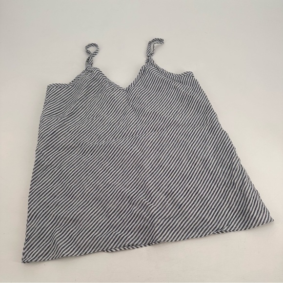 Liz Alig Linen Stripe Bias Cut Tank Top Small - Picture 5 of 5